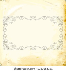 Retro baroque decorations element with flourishes calligraphic ornament. Vintage style design collection for Posters, Placards, Invitations, Banners, Badges and Logotypes.