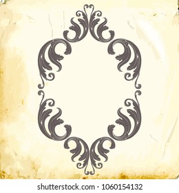 Retro baroque decorations element with flourishes calligraphic ornament. Vintage style design collection for Posters, Placards, Invitations, Banners, Badges and Logotypes.