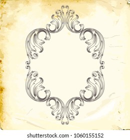 Retro baroque decorations element with flourishes calligraphic ornament. Vintage style design collection for Posters, Placards, Invitations, Banners, Badges and Logotypes.