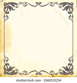 Retro baroque decorations element with flourishes calligraphic ornament. Vintage style design collection for Posters, Placards, Invitations, Banners, Badges and Logotypes.