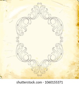 Retro baroque decorations element with flourishes calligraphic ornament. Vintage style design collection for Posters, Placards, Invitations, Banners, Badges and Logotypes.