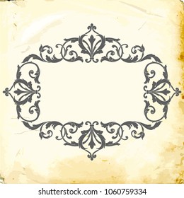 Retro baroque decorations element with flourishes calligraphic ornament. Vintage style design collection for Posters, Placards, Invitations, Banners, Badges and Logotypes.