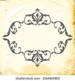 Retro baroque decorations element with flourishes calligraphic ornament. Vintage style design collection for Posters, Placards, Invitations, Banners, Badges and Logotypes.