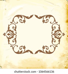 Retro baroque decorations element with flourishes calligraphic ornament. Vintage style design collection for Posters, Placards, Invitations, Banners, Badges and Logotypes.