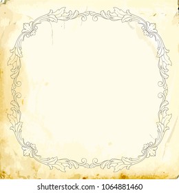 Retro baroque decorations element with flourishes calligraphic ornament. Vintage style design collection for Posters, Placards, Invitations, Banners, Badges and Logotypes.
