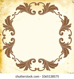 Retro baroque decorations element with flourishes calligraphic ornament. Vintage style design collection for Posters, Placards, Invitations, Banners, Badges and Logotypes.