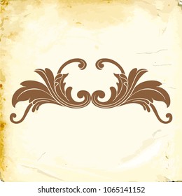 Retro baroque decorations element with flourishes calligraphic ornament. Vintage style design collection for Posters, Placards, Invitations, Banners, Badges and Logotypes.