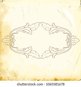 Retro baroque decorations element with flourishes calligraphic ornament. Vintage style design collection for Posters, Placards, Invitations, Banners, Badges and Logotypes.