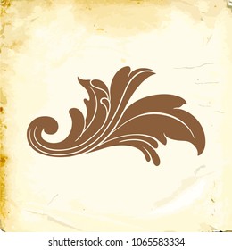 Retro baroque decorations element with flourishes calligraphic ornament. Vintage style design collection for Posters, Placards, Invitations, Banners, Badges and Logotypes.