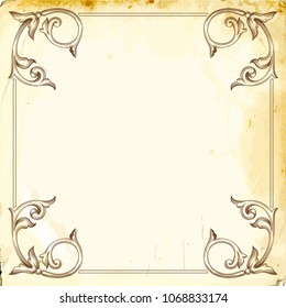 Retro baroque decorations element with flourishes calligraphic ornament. Vintage style design collection for Posters, Placards, Invitations, Banners, Badges and Logotypes.