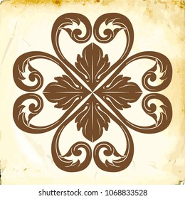Retro baroque decorations element with flourishes calligraphic ornament. Vintage style design collection for Posters, Placards, Invitations, Banners, Badges and Logotypes.