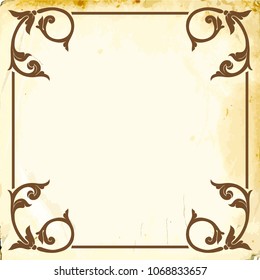 Retro baroque decorations element with flourishes calligraphic ornament. Vintage style design collection for Posters, Placards, Invitations, Banners, Badges and Logotypes.