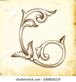 Retro baroque decorations element with flourishes calligraphic ornament. Vintage style design collection for Posters, Placards, Invitations, Banners, Badges and Logotypes.