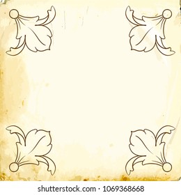 Retro baroque decorations element with flourishes calligraphic ornament. Vintage style design collection for Posters, Placards, Invitations, Banners, Badges and Logotypes.