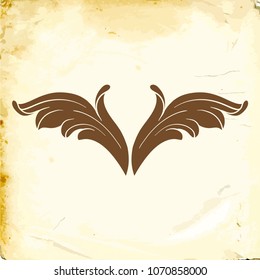 Retro baroque decorations element with flourishes calligraphic ornament. Vintage style design collection for Posters, Placards, Invitations, Banners, Badges and Logotypes.