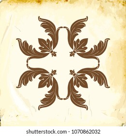 Retro baroque decorations element with flourishes calligraphic ornament. Vintage style design collection for Posters, Placards, Invitations, Banners, Badges and Logotypes.