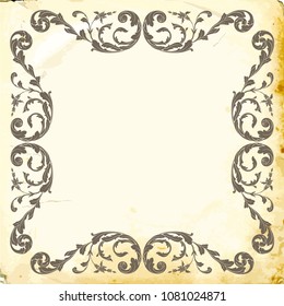 Retro baroque decorations element with flourishes calligraphic ornament. Vintage style design collection for Posters, Placards, Invitations, Banners, Badges and Logotypes.