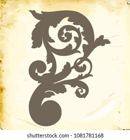Retro baroque decorations element with flourishes calligraphic ornament. Vintage style design collection for Posters, Placards, Invitations, Banners, Badges and Logotypes.