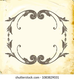 Retro baroque decorations element with flourishes calligraphic ornament. Vintage style design collection for Posters, Placards, Invitations, Banners, Badges and Logotypes.