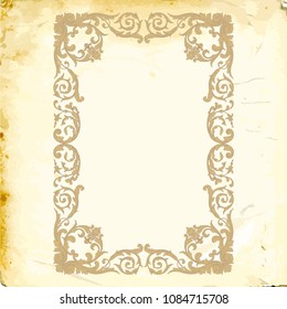 Retro baroque decorations element with flourishes calligraphic ornament. Vintage style design collection for Posters, Placards, Invitations, Banners, Badges and Logotypes.