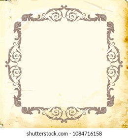 Retro baroque decorations element with flourishes calligraphic ornament. Vintage style design collection for Posters, Placards, Invitations, Banners, Badges and Logotypes.