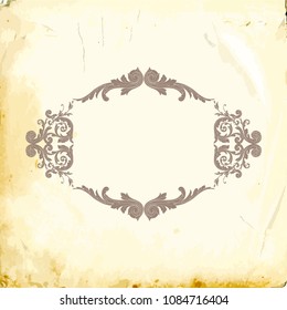 Retro baroque decorations element with flourishes calligraphic ornament. Vintage style design collection for Posters, Placards, Invitations, Banners, Badges and Logotypes.