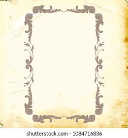 Retro baroque decorations element with flourishes calligraphic ornament. Vintage style design collection for Posters, Placards, Invitations, Banners, Badges and Logotypes.