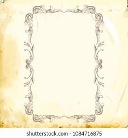 Retro baroque decorations element with flourishes calligraphic ornament. Vintage style design collection for Posters, Placards, Invitations, Banners, Badges and Logotypes.