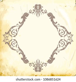 Retro baroque decorations element with flourishes calligraphic ornament. Vintage style design collection for Posters, Placards, Invitations, Banners, Badges and Logotypes.