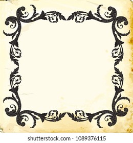 Retro baroque decorations element with flourishes calligraphic ornament. Vintage style design collection for Posters, Placards, Invitations, Banners, Badges and Logotypes.