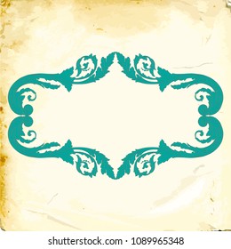 Retro baroque decorations element with flourishes calligraphic ornament. Vintage style design collection for Posters, Placards, Invitations, Banners, Badges and Logotypes.