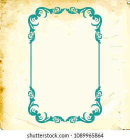 Retro baroque decorations element with flourishes calligraphic ornament. Vintage style design collection for Posters, Placards, Invitations, Banners, Badges and Logotypes.