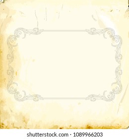 Retro baroque decorations element with flourishes calligraphic ornament. Vintage style design collection for Posters, Placards, Invitations, Banners, Badges and Logotypes.