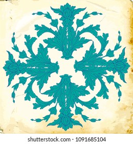 Retro baroque decorations element with flourishes calligraphic ornament. Vintage style design collection for Posters, Placards, Invitations, Banners, Badges and Logotypes.