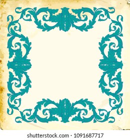 Retro baroque decorations element with flourishes calligraphic ornament. Vintage style design collection for Posters, Placards, Invitations, Banners, Badges and Logotypes.