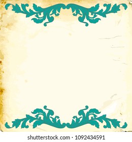 Retro baroque decorations element with flourishes calligraphic ornament. Vintage style design collection for Posters, Placards, Invitations, Banners, Badges and Logotypes.