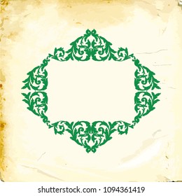 Retro baroque decorations element with flourishes calligraphic ornament. Vintage style design collection for Posters, Placards, Invitations, Banners, Badges and Logotypes.