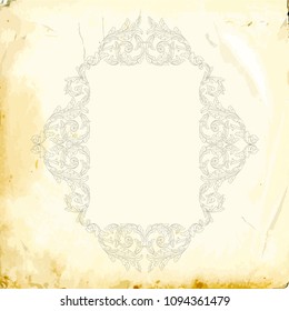 Retro baroque decorations element with flourishes calligraphic ornament. Vintage style design collection for Posters, Placards, Invitations, Banners, Badges and Logotypes.