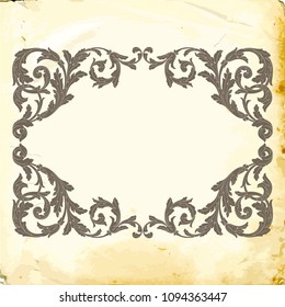 Retro baroque decorations element with flourishes calligraphic ornament. Vintage style design collection for Posters, Placards, Invitations, Banners, Badges and Logotypes.
