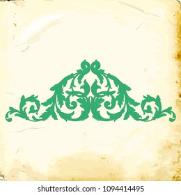 Retro baroque decorations element with flourishes calligraphic ornament. Vintage style design collection for Posters, Placards, Invitations, Banners, Badges and Logotypes.