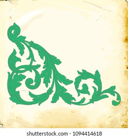 Retro baroque decorations element with flourishes calligraphic ornament. Vintage style design collection for Posters, Placards, Invitations, Banners, Badges and Logotypes.