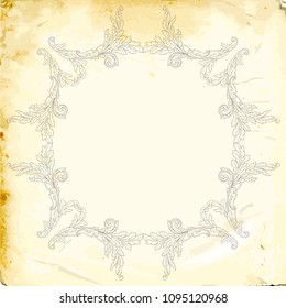 Retro baroque decorations element with flourishes calligraphic ornament. Vintage style design collection for Posters, Placards, Invitations, Banners, Badges and Logotypes.