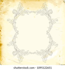 Retro baroque decorations element with flourishes calligraphic ornament. Vintage style design collection for Posters, Placards, Invitations, Banners, Badges and Logotypes.