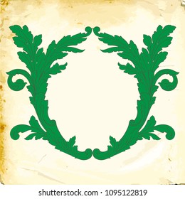 Retro baroque decorations element with flourishes calligraphic ornament. Vintage style design collection for Posters, Placards, Invitations, Banners, Badges and Logotypes.