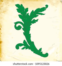 Retro baroque decorations element with flourishes calligraphic ornament. Vintage style design collection for Posters, Placards, Invitations, Banners, Badges and Logotypes.