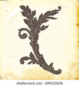 Retro baroque decorations element with flourishes calligraphic ornament. Vintage style design collection for Posters, Placards, Invitations, Banners, Badges and Logotypes.
