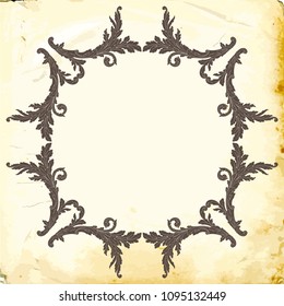 Retro baroque decorations element with flourishes calligraphic ornament. Vintage style design collection for Posters, Placards, Invitations, Banners, Badges and Logotypes.