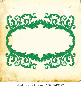Retro baroque decorations element with flourishes calligraphic ornament. Vintage style design collection for Posters, Placards, Invitations, Banners, Badges and Logotypes.
