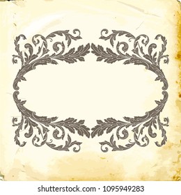 Retro baroque decorations element with flourishes calligraphic ornament. Vintage style design collection for Posters, Placards, Invitations, Banners, Badges and Logotypes.