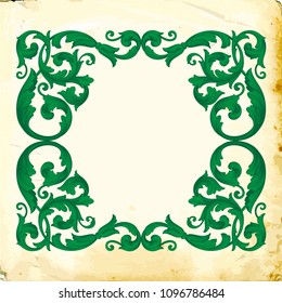 Retro baroque decorations element with flourishes calligraphic ornament. Vintage style design collection for Posters, Placards, Invitations, Banners, Badges and Logotypes.